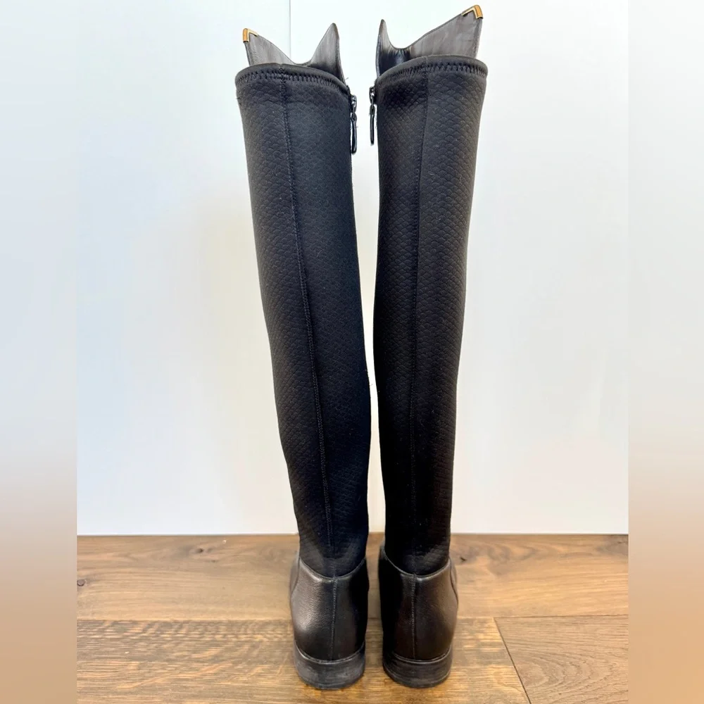 Cole Haan Womens Grand‎ OS Dutchess Leather Over-The-Knee Boots 6.5 Black